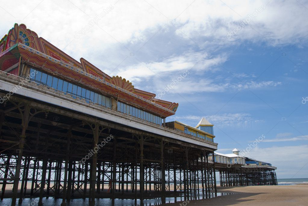 Central Pier Blackpool from beach