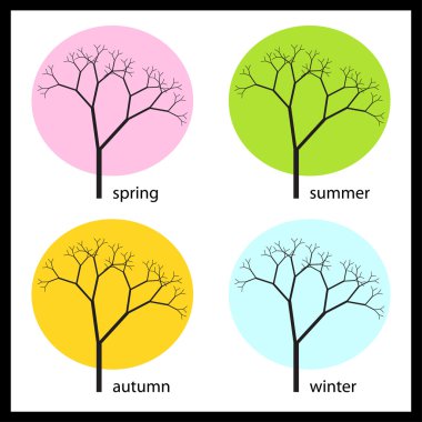 Four seasons clipart