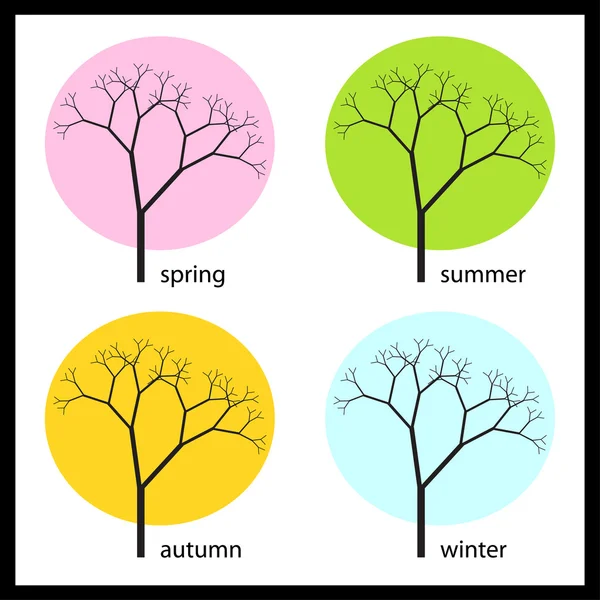 Fyra årstider — Stock vektor