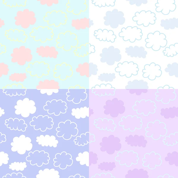 Stock vector Seamless cute sky vector pattern