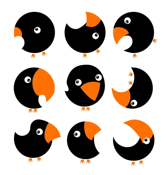 stock vector Set birds