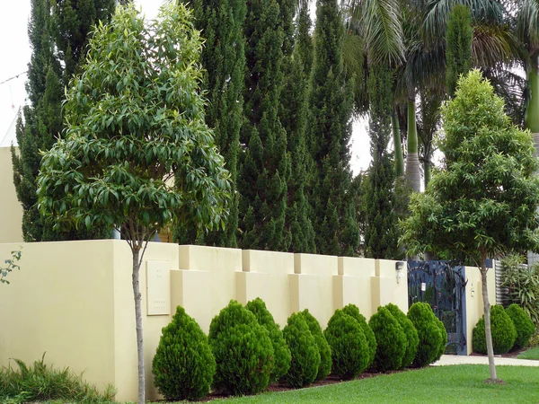 Formele tuin muurresmi bahçe duvarı — Stockfoto
