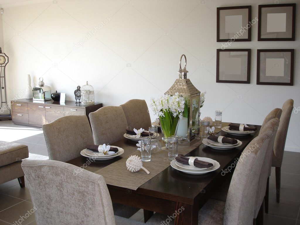 Neutral toned dining room
