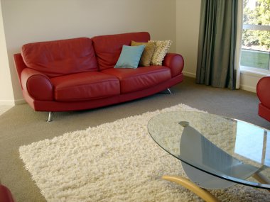 parlak kırmızı modern lounge