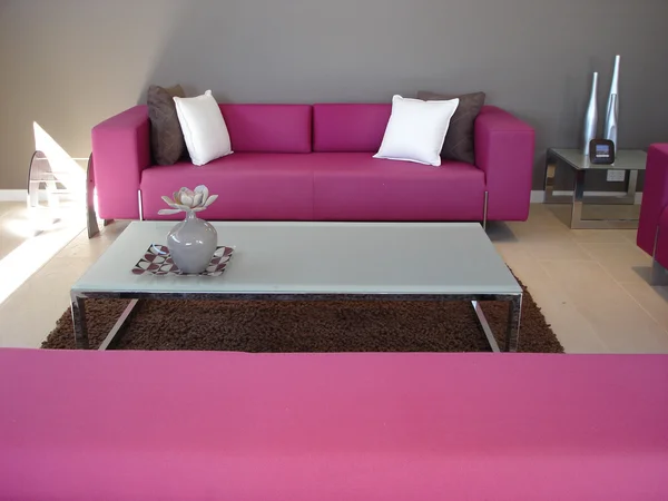 Open Plan Lounge Pinks — Stock Photo, Image