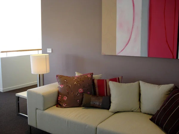 Öppna plan lounge rosa — Stockfoto