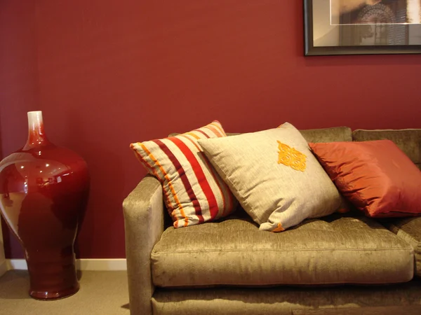 Warme lounge kamer sinaasappelen — Stockfoto