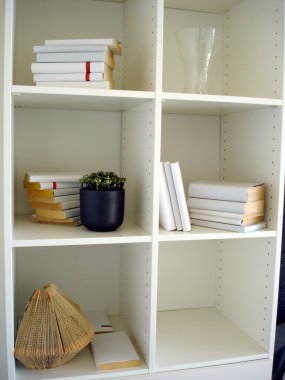 Storage and display shelves clipart