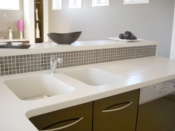 Modern kitchen sink — Stock Photo, Image