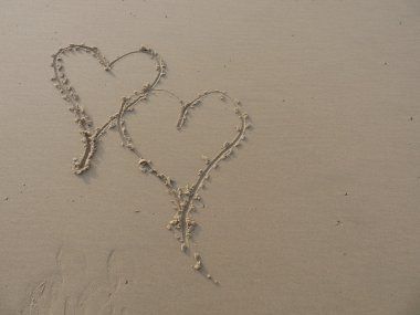 Love at the beach clipart