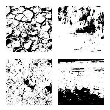 Grunge textures set clipart