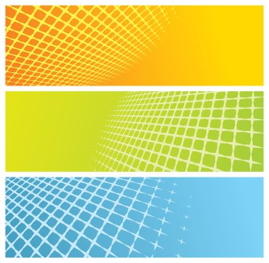 Abstract grid banners