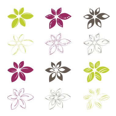 Flower icons clipart