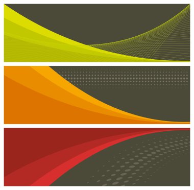 Abstract banners (headers) clipart