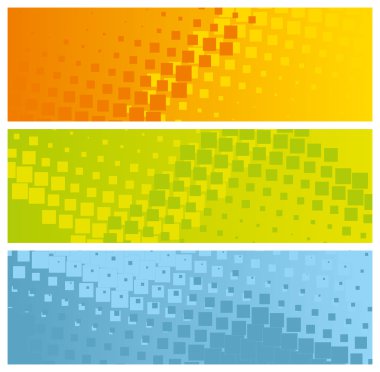 Abstract colorful banners clipart