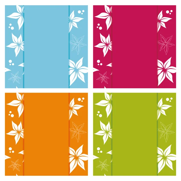 Floral card backgrounds — Stock Vector