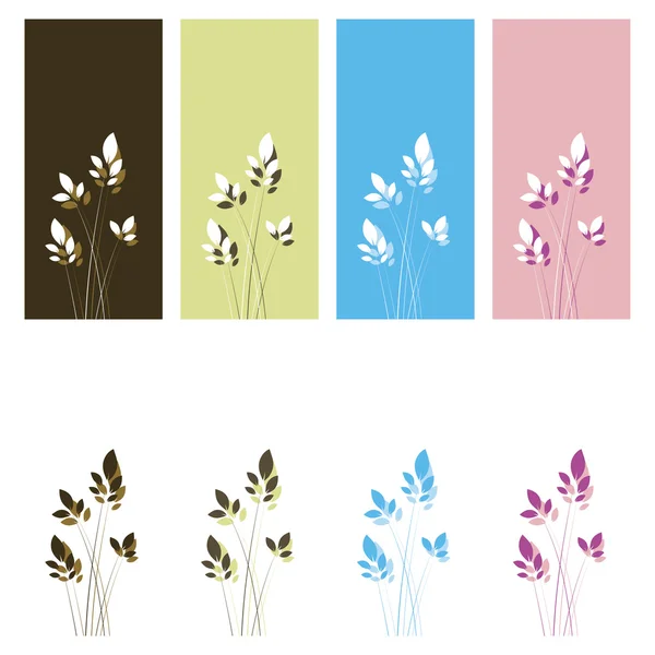 Floral card backgrounds — Stock Vector