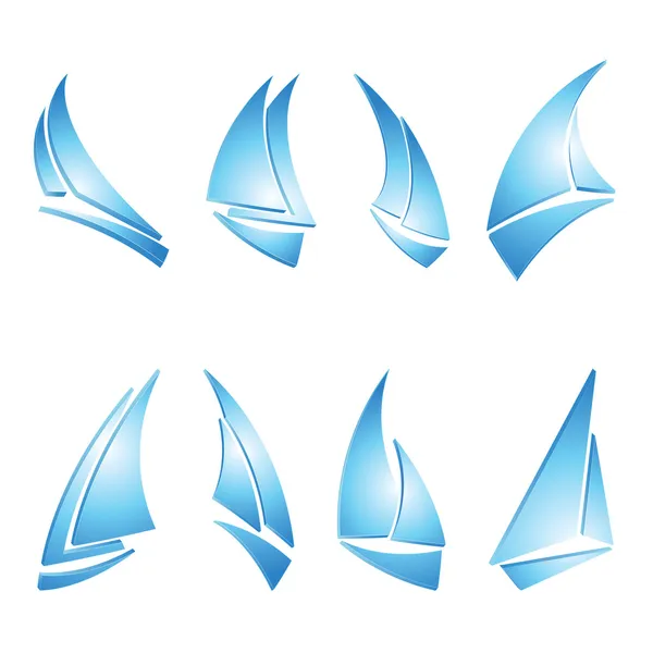 Sailboat icons — Stock Vector