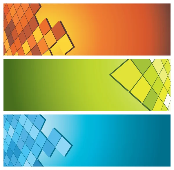 Bannières colorées (en-têtes ) — Image vectorielle