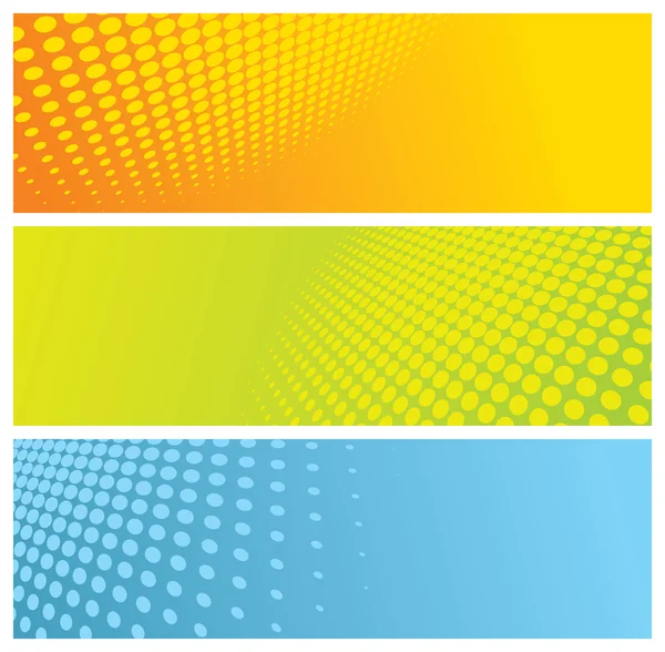 Abstract halftone banners — Stock Vector