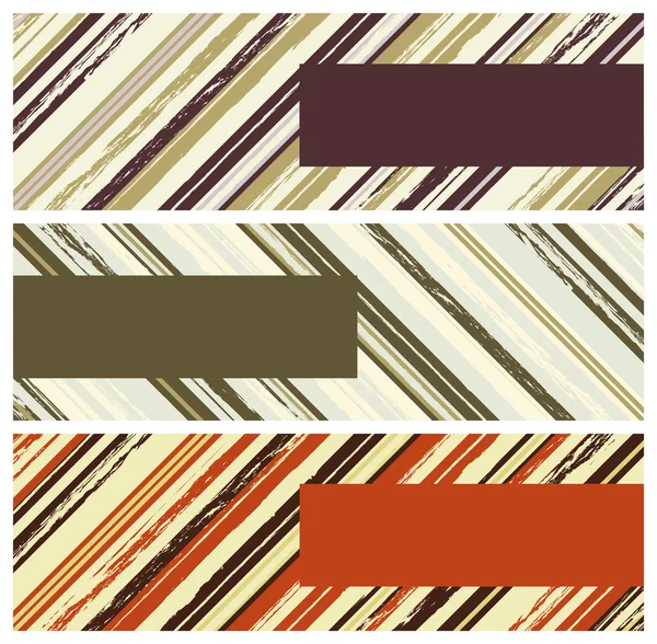 Grunge stripes banners — Stock Vector