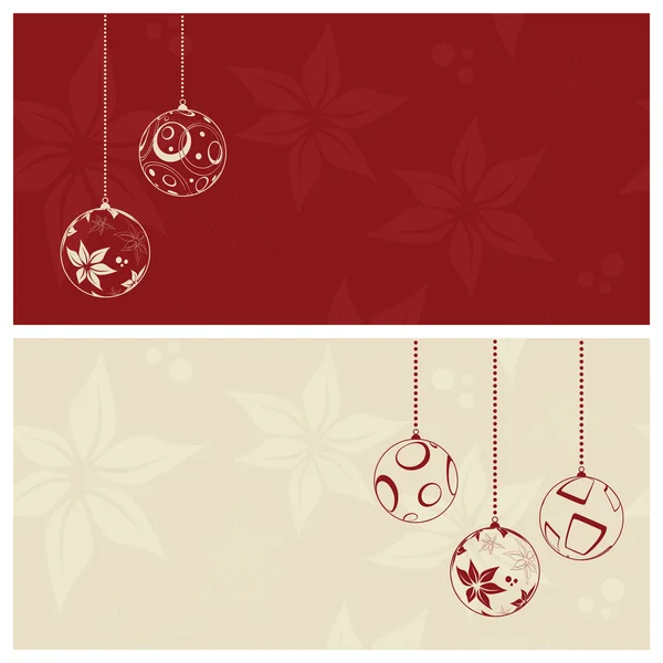 红色圣诞贺卡背景 — 图库矢量图片