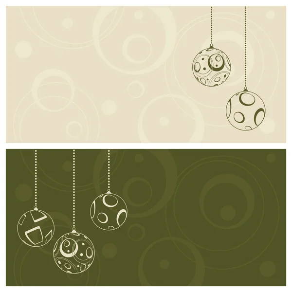 绿色圣诞贺卡背景 — 图库矢量图片