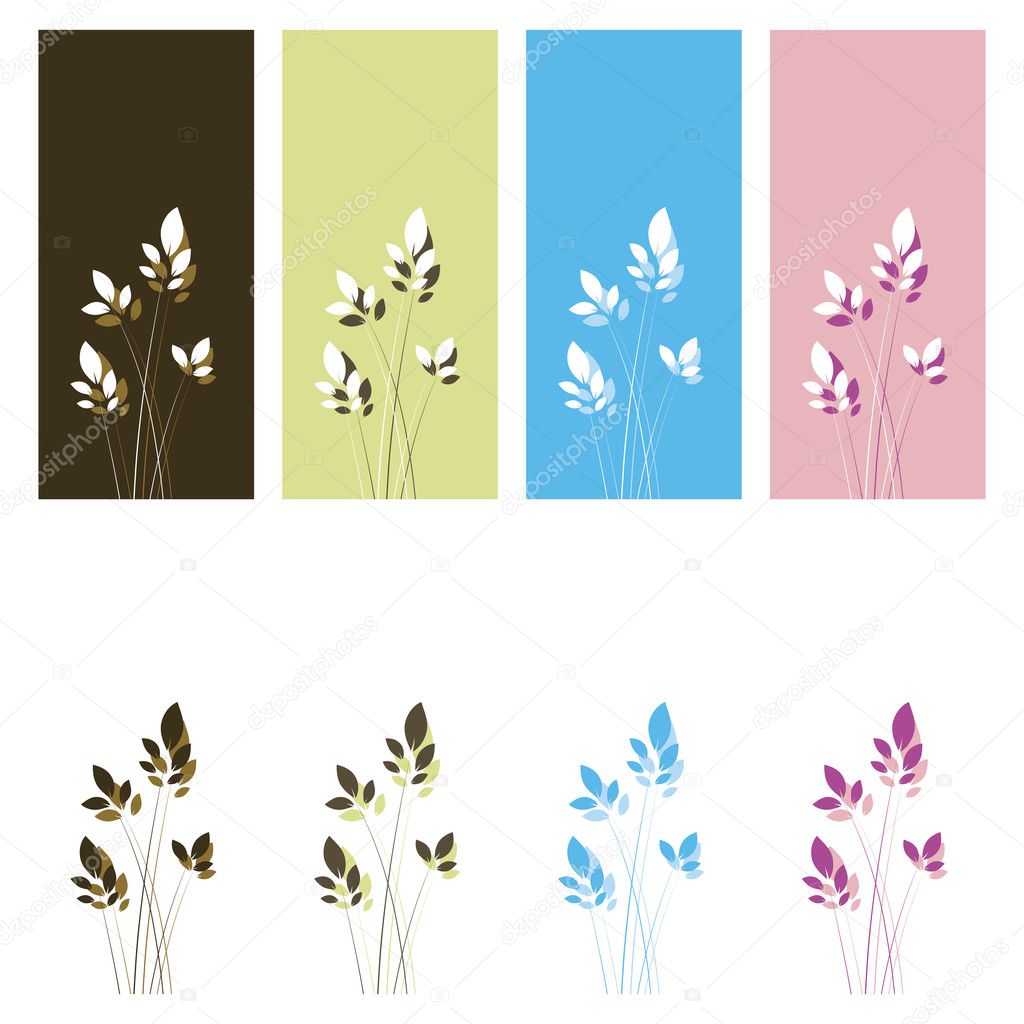 Floral card backgrounds