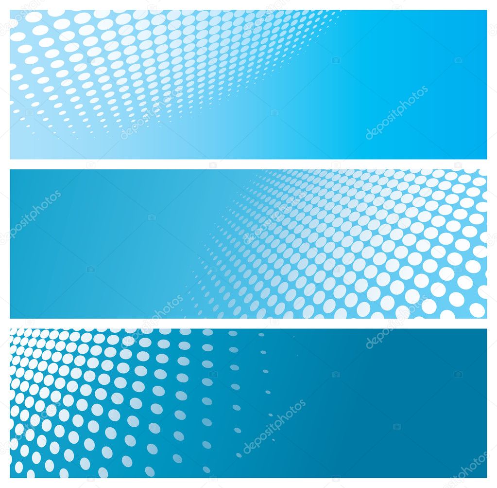 Abstract halftone banners