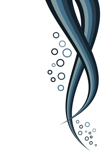 Fond abstrait, vagues bleues, illustration vectorielle — Image vectorielle