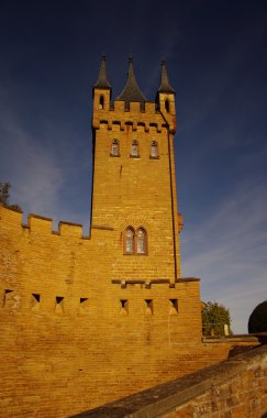 Hohenzollern Kalesi içinde swabian sırasında sonbahar, Almanya