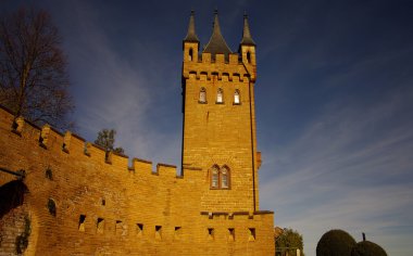 Hohenzollern Kalesi içinde swabian sırasında sonbahar, Almanya