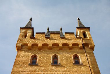 Hohenzollern Kalesi içinde swabian sırasında sonbahar, Almanya