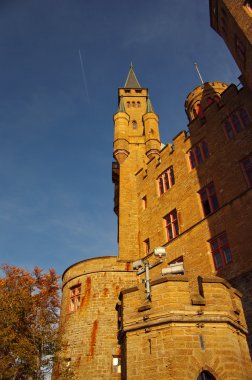 Hohenzollern Kalesi içinde swabian sırasında sonbahar, Almanya