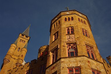 Hohenzollern Kalesi içinde swabian sırasında sonbahar, Almanya