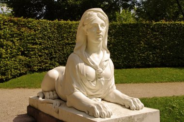 Sphinx statue, Schwetzingen Castle, Heidelberg, Germany clipart