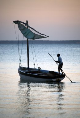 Sailing boat in Mozambique clipart