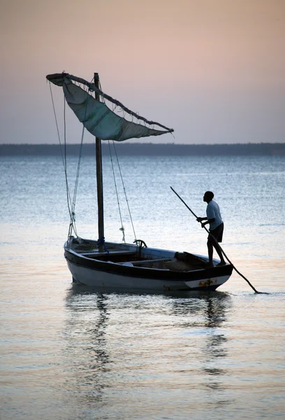 Segelbåt i Moçambique Stockbild