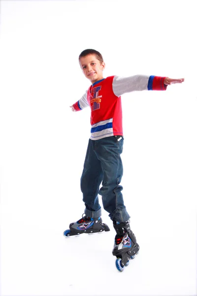 Niño en patines — Foto de Stock