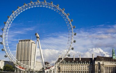 London eye Thames Nehri üzerinde