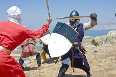 Battle of Hattin - historical reenactment clipart
