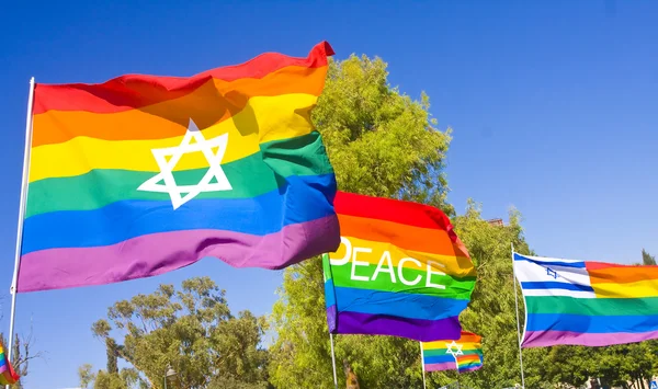 Set of rainbow flags — Stock Photo, Image