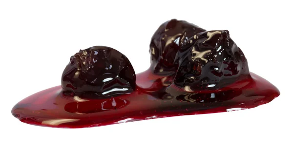 Bottled cherry jam — Stock Photo, Image