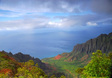 Napali valley along the coast of Kauai, Hawaii clipart