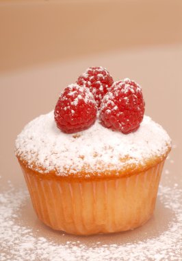 Cupcake with raspberry clipart