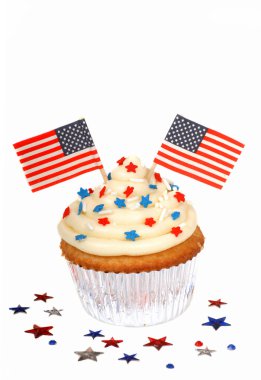 4th of July cupcake clipart