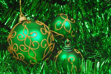 Several Christmas ornaments clipart