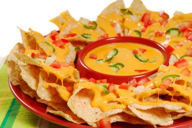 Plate of nachos clipart