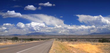 Desolate road in New Mexico clipart