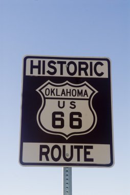 Historic Route 66 sign in Oklahoma clipart